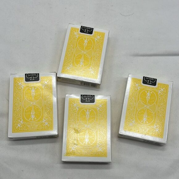 Four Decks of Yellow Bicycle Playing Cards - Picture 2 of 6